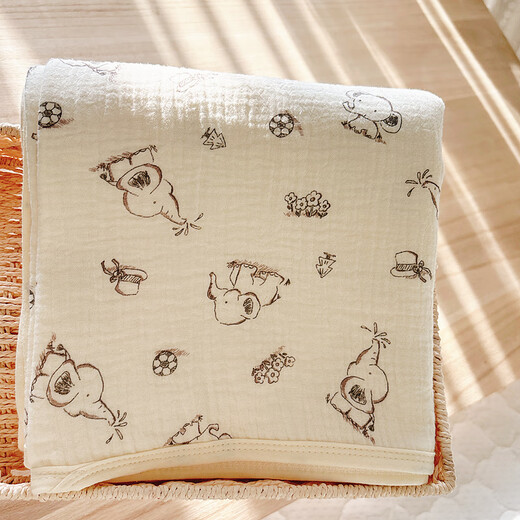 Dini Doudou baby pure cotton gauze bath towel super soft absorbent waterproof saliva towel bib newborn supplies blanket bag single cover towel gray baby elephant 4 layers organic cotton gauze bath towel 90*90cm
