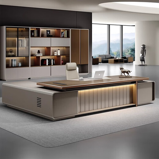 Boss desk desk simple modern leadership office furniture executive desk president manager desk and chair combination 2.0 meters luxury president desk