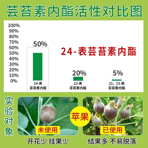Brassinolide Yuntaixin Preserves flowers and fruit trees, cucumbers, citrus, and fruit-drop prevention plants. Brassinolide growth regulator 10g*50 bags