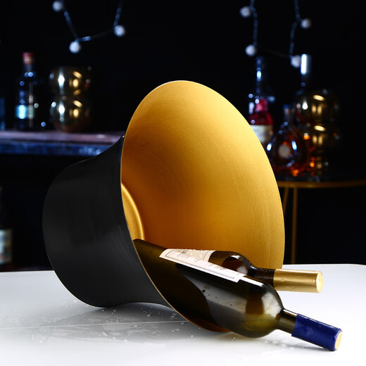 Yusenyi new fashion champagne basin stainless steel ice bucket commercial large red wine ice bucket bar ktv ice wine basin large waist champagne basin rich gold