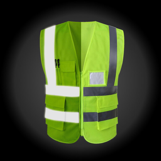 HONYSON reflective vest reflective clothing road construction safety warning clothing mesh reflective strips cycling fluorescent vest printable summer breathable style