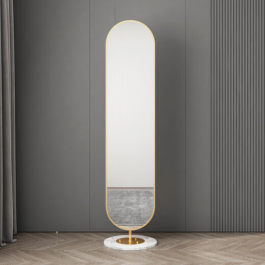 Baiyuda miroir complet de miroir miroir miroir miroir de la gamme de sols de sol pour sol pour les filles de style rotatif de style internet miroir ajusté à cadre blanc + marbre blanc grand rotatif (175 * 40 * 45 autres oui