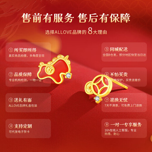 ALLOVE Year of the Horse, Zodiac Year, Silver Earrings, Women's Earrings Amulet, Girl Birthday Gift for Girlfriend and Wife