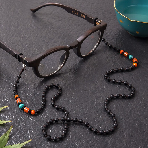 SHERY glasses chain women's halter neck retro Chinese style chain fashion decoration pendant anti-slip rope eyes sunglasses with chain blue round beads