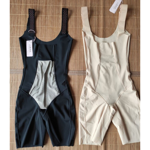 IJVF Aoxue Chess Body Sculpting Silver Fiber Belly Controlling Butt Lifting One-piece Body Shaping Bodysuit T3092 B1-3040 Black Boxer XL 76