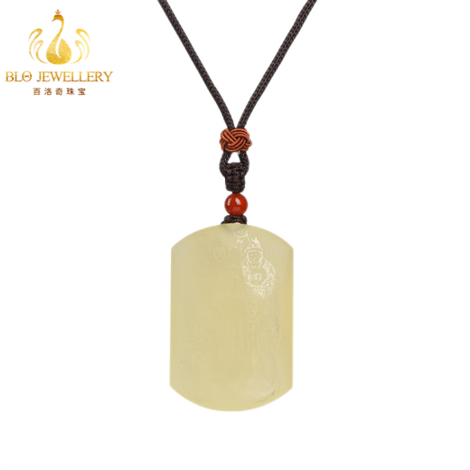 Bailuoqi Taoist natural citrine five-way God of Wealth pendant token five-party noble talisman necklace pendant amulet long lanyard pendant style