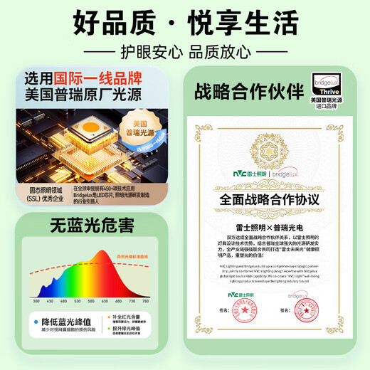 NVC Ceiling Lamp Full Spectrum Eye Protection Package Living Room Lamp Simple Bedroom Smart LED Lighting Puri Snow S Package Installation
