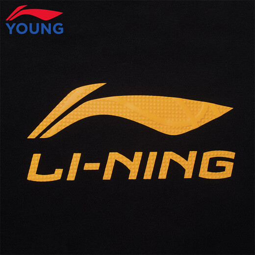 Li Ning children's sweatshirt for men and women, autumn and winter new thickened warm round neck loose casual children's sports and leisure sweatshirt black 73-3 plus velvet 160