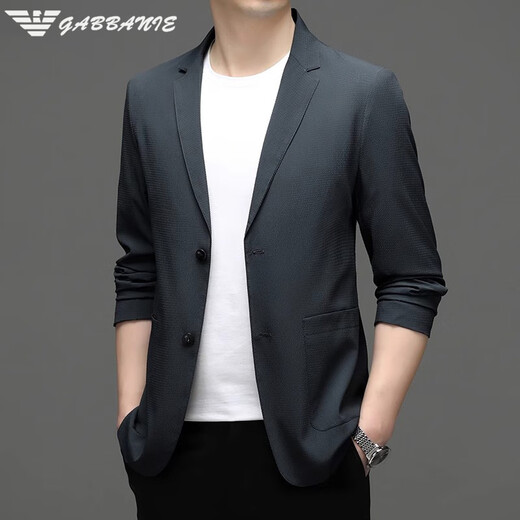 AX Armani casual suit for men spring and autumn thin brand Korean version business men's suit jacket for men blue M 170