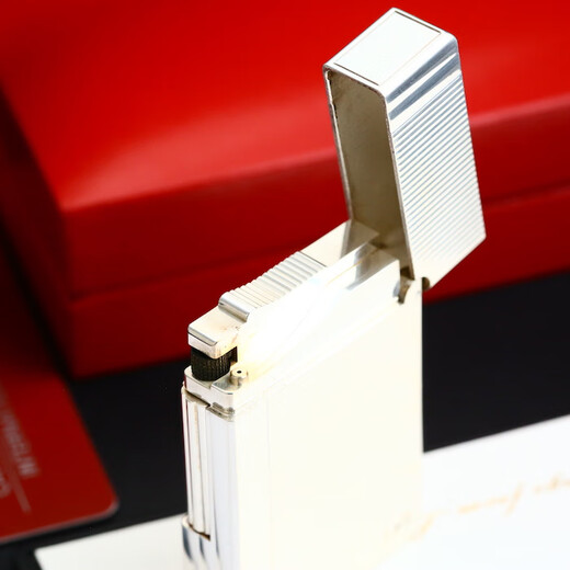 Dupont (S.T.Dupont) gebraucht 95 neu S.T.Dupont Dupont aufblasbares Longsheng-Feuerzeug GATSBY Gatsby Herrenaccessoires Luxus-Geschenkkollektion Longsheng versilberte vertikale Streifen Originalverpackung 251020002