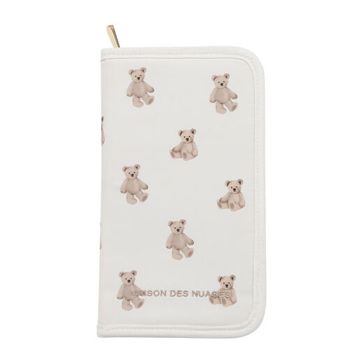 语森忆里商店软萌可爱卡通印花旅行护照包证件包卡包收纳包 白色