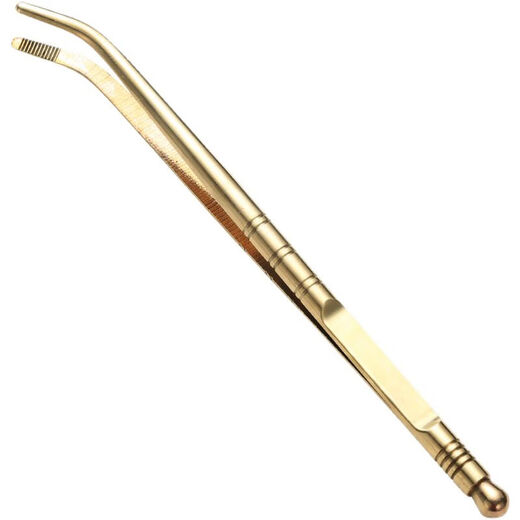 Vinoa copper tea clip, tea tweezers, non-slip tea cup clip, cup washing clip, silicone anti-scalding kung fu tea set accessories, brass tea clip, 2 brass tea clips + silicone cover