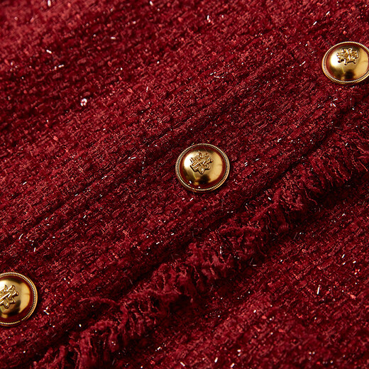 Xiangying Zhang Yuxi's same red small fragrance suit for women 2026 spring new skirt Qianjin style New Year's shirt jacket + vest + skirt suit M