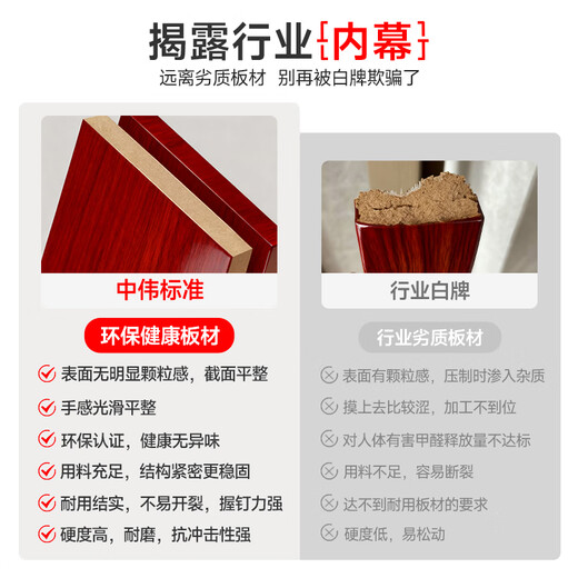 ZHONGWEI boss desk manager desk painted executive desk new Chinese style solid wood veneer desk president desk 2.4 meters including cabinet