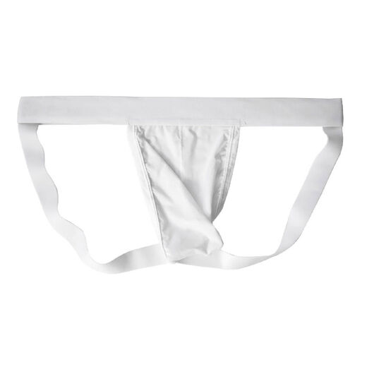 Men's Ice Silk Double Thongs Sexy Transparent Thong Underwear Showing Buttocks and Empty Back Briefs Fat Bear Plus Fat Plus Size White L Recommendation 140-170Jin Jin is equal to 0.5 kg