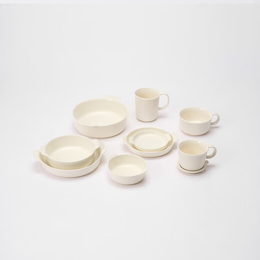 MUJI Stoneware Mug Water Cup New Desktop Coffee Cup with Handle White S 330ml