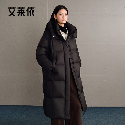 Ai Lai Chen Turin's same style down jacket women's soft waxy puff long thickened warm removable hooded winter coat