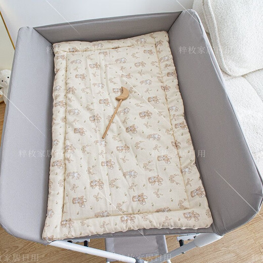 Jiaojing Diaper Table Mat Baby Diaper Table Cotton Pad Nursing Table Cotton Pad Newborn Mattress Cotton Diaper Table Accessories Baby Changing Clothes Orange Bear/Three-layer Structure Thickened and Warm 35*75 Manual measurement may cause errors