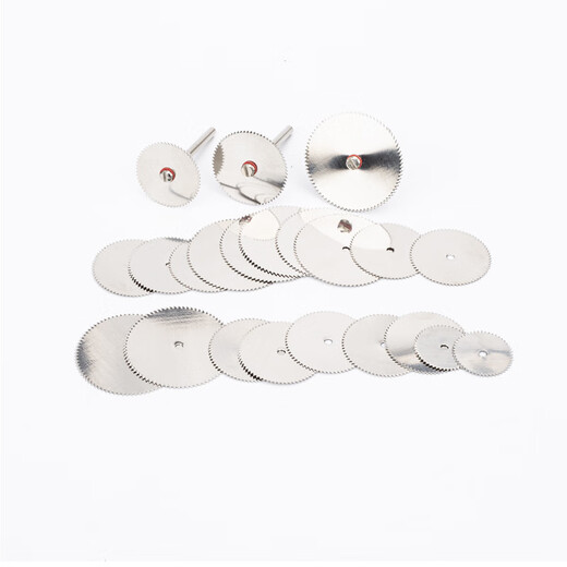 ATO electric grinding pen cutting blade stainless steel 2.35 electric grinder accessories tooth machine small saw blade woodworking connecting rod mini set (5 pieces + 2 rods 2.35mm)