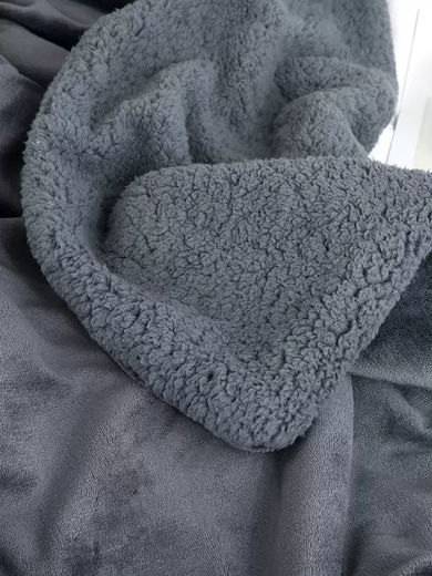 RSRDDY small blanket, sofa cover, lamb velvet double-layer thickened coral velvet, office nap, lunch break, air-conditioned children's blanket, bean paste white 160*200 cm