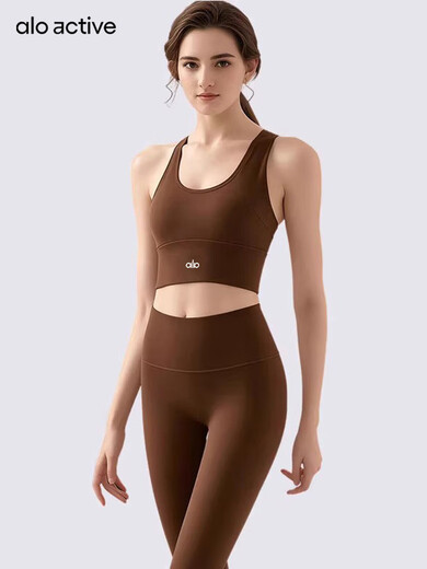 ALO ACTIVE Yoga Wear Suit High-end Professional Fitness Wear Women's Pilates Sports Vest Running Quick-Drying Star Black M