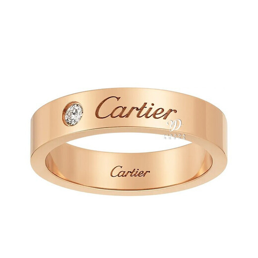 Cartier Cartier Couple Ring 4mm wide C DE CARTIER wedding ring Chinese Valentine's Day gift B4210700 18K rose gold 60 yards