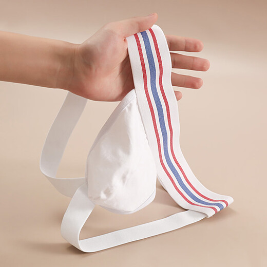 New men's underwear, men's pure cotton breathable sexy thong, boys' hollow, no-take-off sexy double thong panties, black + white M (recommended 90-110Jin Jin equals 0.5 kg