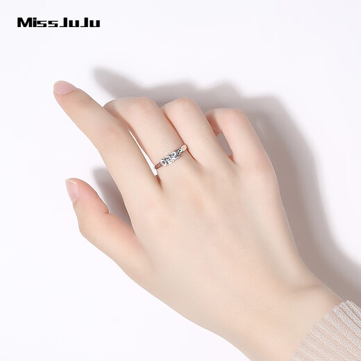 Miss JuJu pt950 platinum ring for women, fashionable platinum 520 ring, live gift for girlfriend, weight 2.6-2.8g + free engraving