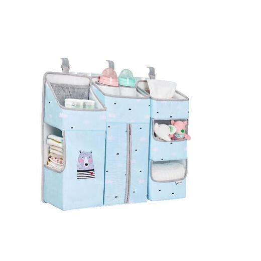 Baby bedside hanging bag storage bag storage bag baby BB diaper non-wet wipes paper storage rack hanging bag hanging basket sapphire blue (not separable)