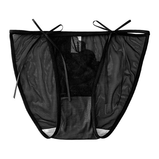 Universal Reverse Encounter Mesh Panties Girls Sexy Hollow Bow Briefs Summer Thin White M