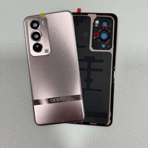 Suitable for OPPOreno12 original back cover Reno12pro original back cover mobile phone battery back shell original disassembly Reno12 (soft peach) with framed lenses