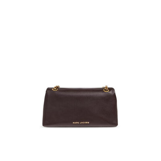 MARC JACOBS women's chain wallet can be carried on the shoulder, large-capacity inner pocket, zippered hidden pocket structure, stiff dark brown, brown TU