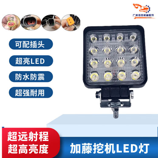 Yusenyi excavator 30830745051270082010231430 cab working arm light 9-bead high-brightness LED light without plug thin LED headlight