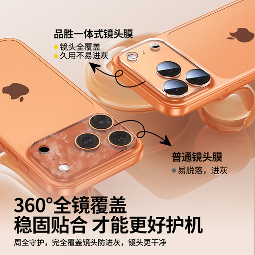 Pinsheng suitable for Apple 17ProMax lens film iPhone17ProMax rear camera mobile phone protective film HD wear-resistant, scratch-resistant and anti-fingerprint lens protective film 2 pieces