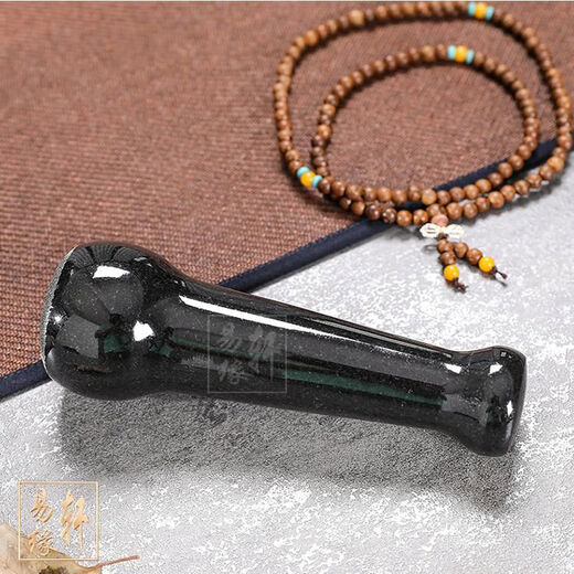 Sanqihu natural bluestone stone mortar food grinder grinding stick stone mortar hammer garlic pounder hammer smashing stick stone hammer stone pestle bluestone retro hammer long 23CM head thick 7CM