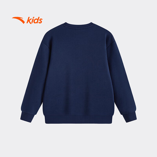 ANTA children's sweatshirt for boys and girls 2025 autumn and winter sweatshirt plus velvet warm sports knitted pullover 352548721R
