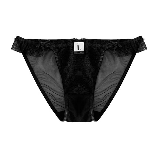 Universal pure lust sexy underwear for women 2025 new summer thin low-waist mesh lace briefs 12% off for 5 pieces in black L