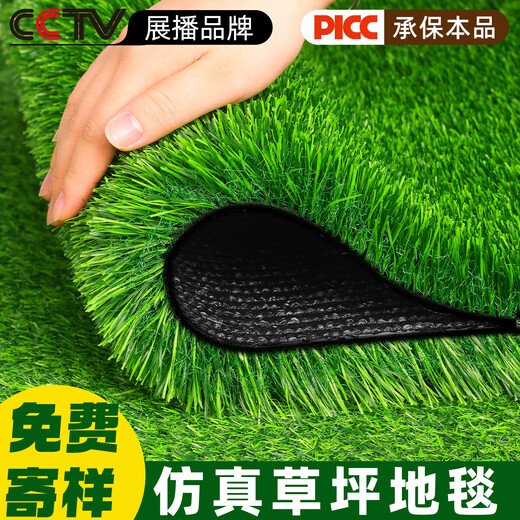 Fake turf simulated lawn green carpet outdoor artificial plastic artificial bionic outdoor insulation fence football field 3 cm newly upgraded encrypted high-quality spring grass 6 square meters 2 meters wide * 3 meters long