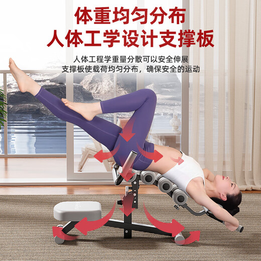 SUOWEISI lumbar reliever, spinal correction, waist stretching, waist training tool, yoga Pilates home exercise equipment, high-grade gray upgraded model