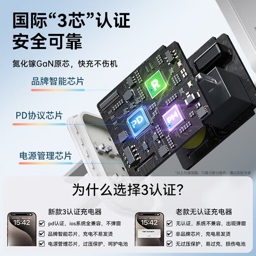 固质优品【直营正品】苹果15/16充电器头45W/30W适配原装快充套装氮化镓iPhone16ProMax/puls15数据充电线 【原盒封装】苹果30W快充头+1米编织快充线 安全认证不伤机