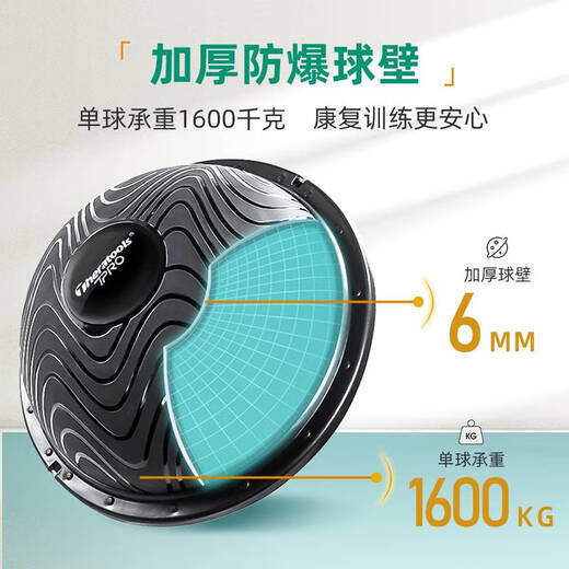 Universal wave speed ball for adults, extra-large semi-circular balance ball, foot pedal, yoga, rehabilitation, Pilates, fitness, explosion-proof and thickened, royal blue extra-large top version (67cm), three-piece set