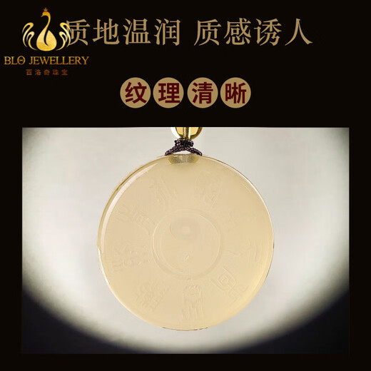 Bailuoqi Natural Citrine Nine-Character Mantra Five Mountains True Shape Chart Pendant Men's and Women's Necklace Pendant Amulet Exquisite Bead Chain Style