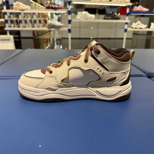 FILA trendy brand 2025 winter men's and women's BANK2 high-top plus velvet sneakers warm shoes T12W/M542912 T12W542912FMS lilac pink_snow white women's 36