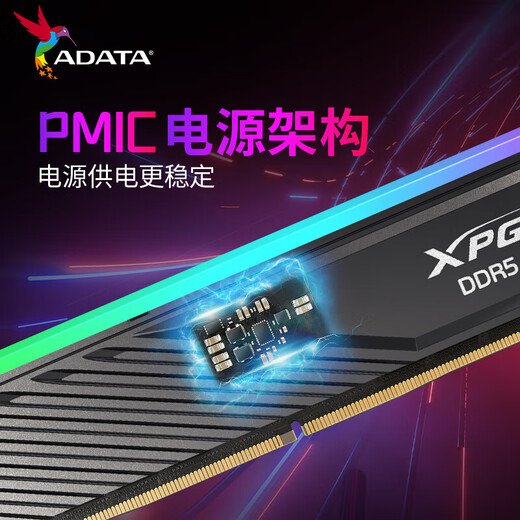 ADATA 24G/48G (24G*2) set DDR5 6000 frequency AI computer accessories desktop memory bar Longyao D500G RGB light bar C28 timing Hynix new Mdie C28/new Mdie D300G 6000 black light bar 24GB 1 bar (24G*1)