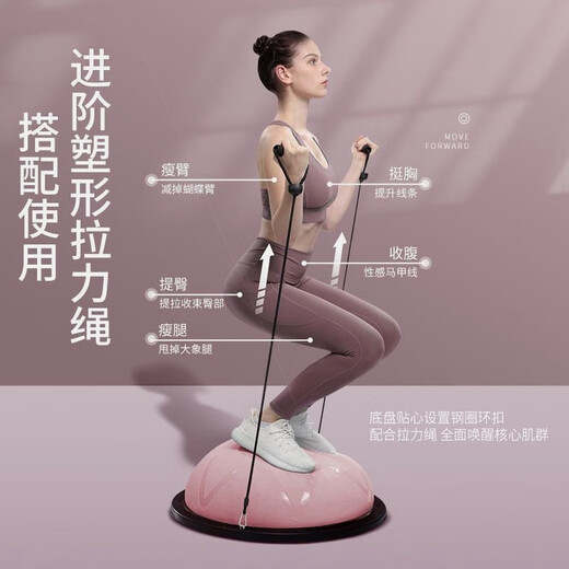 Non-slip matte wave speed ball, thickened foot explosion-proof semicircle balance ball, yoga studio Pilates home fitness equipment, same style as Pilates studio - five-star pattern speed ball, blue 60cm