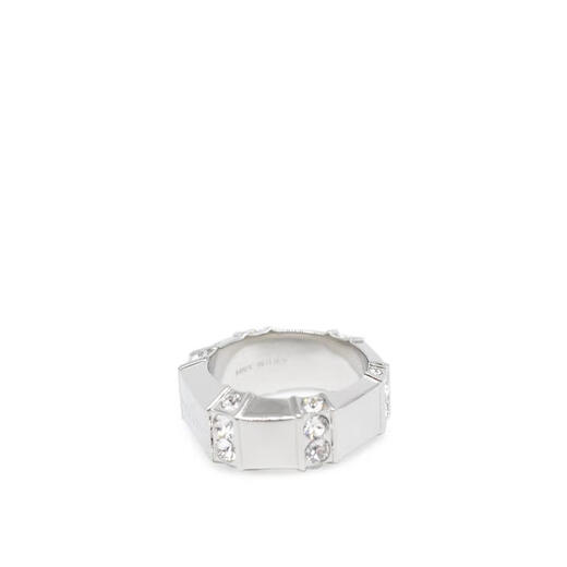 Alexander McQueen Light Luxury Men's DAPPER Ring Silver 21