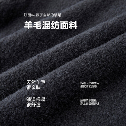 GIORDANO CONCEPTS 2025 autumn and winter new long-sleeved sweater men's wool blended textile label retro Henry collar sweater 12055608 02 off-white S