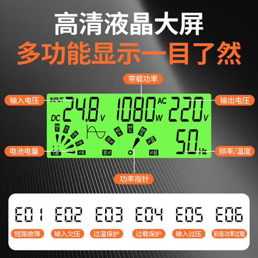 Zhunhang pure sine wave inverter car charger tricycle stall truck 24V to 220V high power 1000W