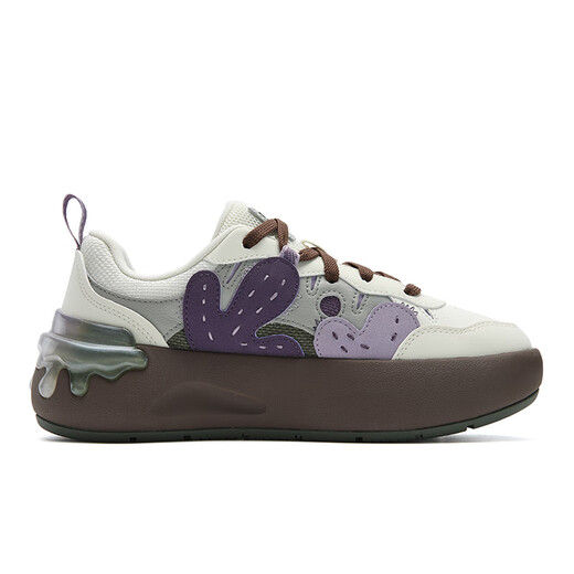 FILA autumn and winter CACTI cactus fashion personality trend classic retro modern casual daily versatile comfortable thick bottom white purple 35.5