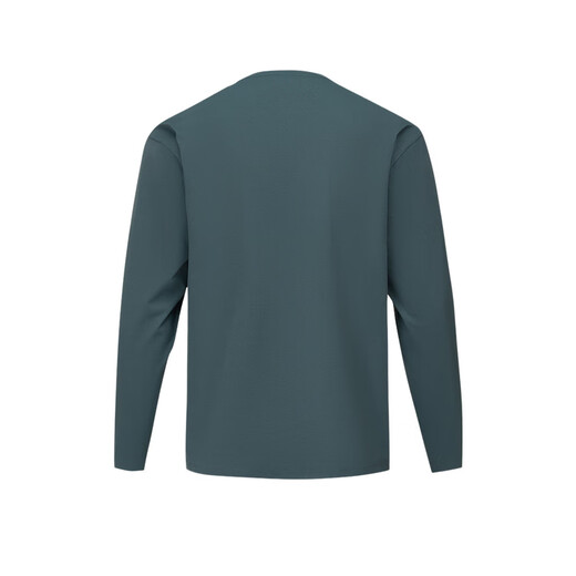 DESCENTE Essential series simple Henry collar quick-drying long-sleeved T-shirt sweater for men BK-BLACK L